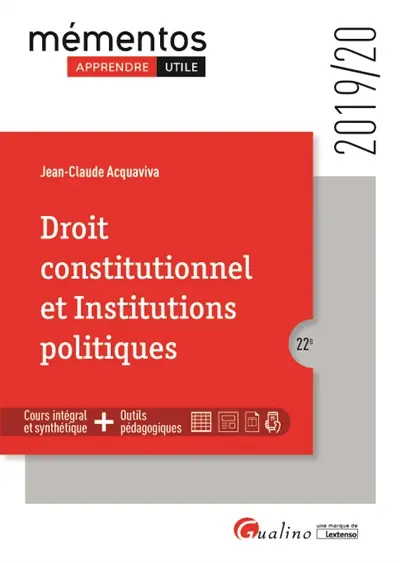 Droit constitutionnel et institutions politiques : 2019-2020