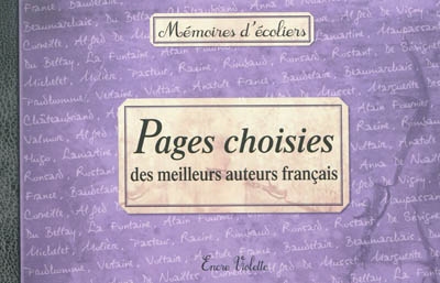 Pages choisies des meilleurs auteurs français