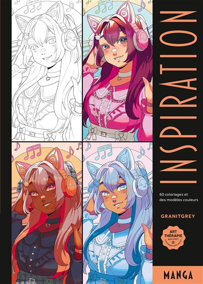 Inspiration manga : 60 coloriages et des modèles couleurs