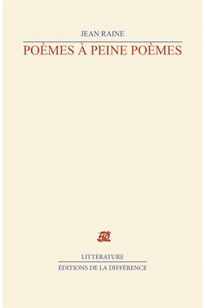 Poèmes à peine poèmes : 1943-1958