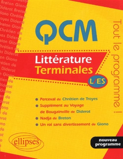 QCM littérature, terminales L, ES