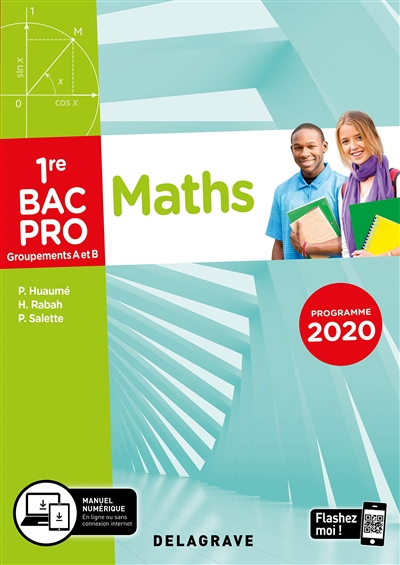Maths, 1re bac pro, groupements A et B : programme 2020