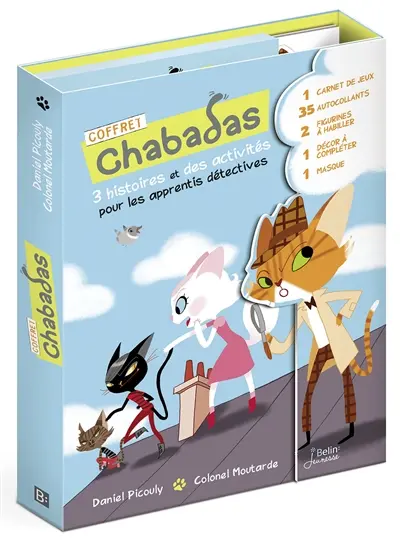 Coffret Chabadas : 3 histoires et des activités pour les apprentis détectives