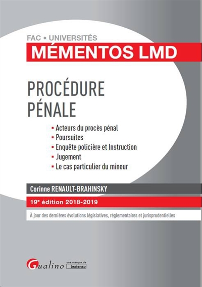 Procédure pénale : acteurs...