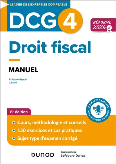 DCG 4, droit fiscal : manuel : réforme 2026