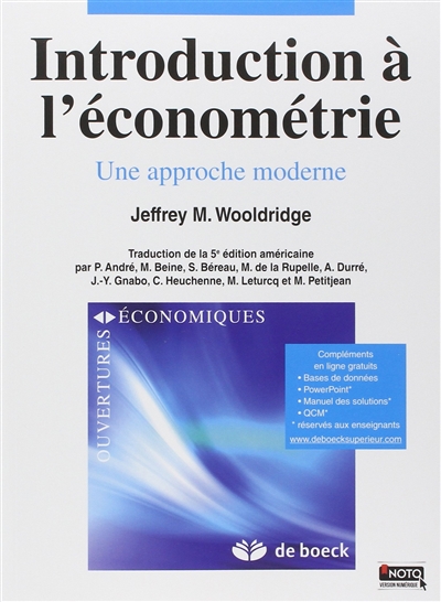 Introduction à l'économétrie : une approche moderne