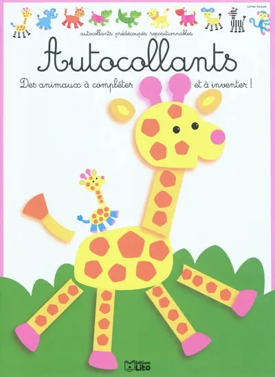 Autocollants, des animaux à compléter et à inventer ! : la petite girafe