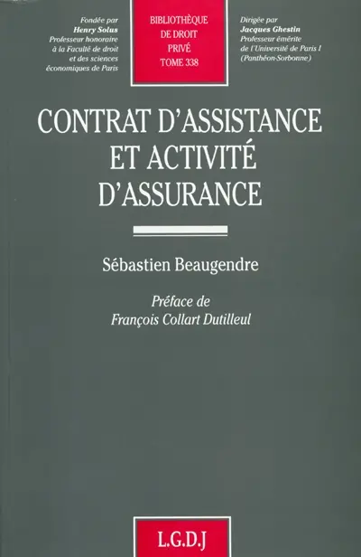 Contrat d'assistance et activité d'assurance