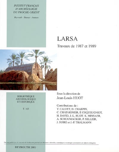 Larsa : travaux de 1987 et 1989