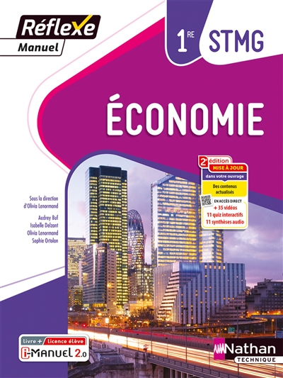 Economie 1re STMG : livre + licence élève