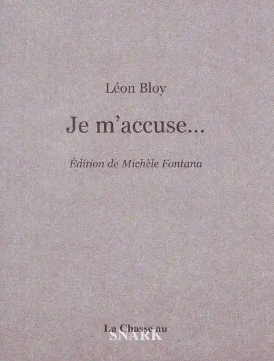 Je m'accuse...