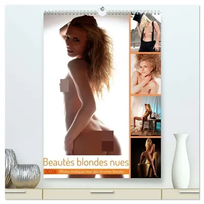 Beautés blondes nues (Calendrier mural 2026 DIN A2 horizontal) calendrier de bureau : Photographie de nu avec des femmes blondes