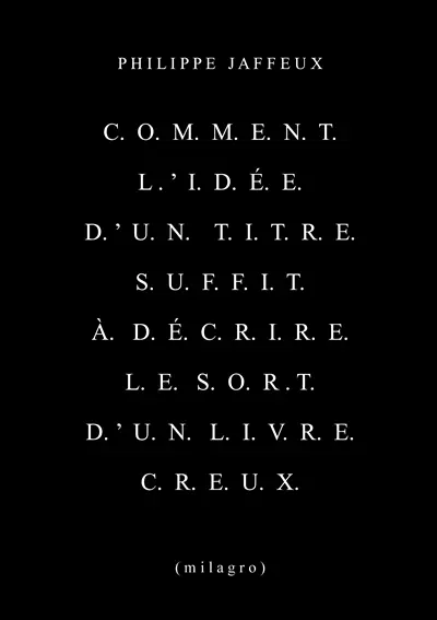 Comment l'idée d'un titre suffit à décrire le sort d'un livre creux