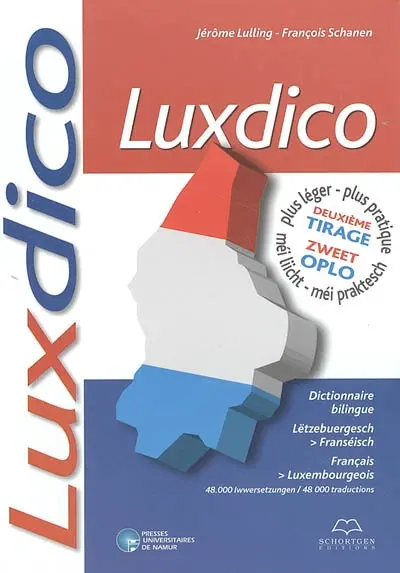 Luxdico : Lëtzebuergesch-Franséisch, français-luxembourgeois : 55.400 iwwersetzungen. 55.400 traductions Luxdico : Lëtzebuergesch-Franséisch, français-luxembourgeois : 55.400 iwwersetzungen. 55.400 traductions