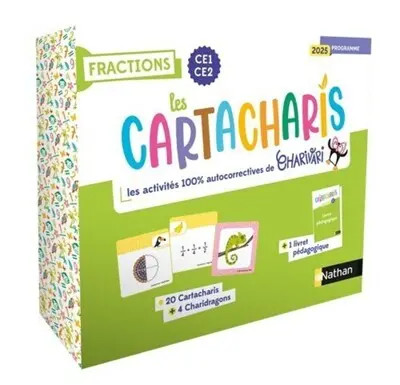 Les cartacharis fractions, CE1, CE2 : les activités 100 % autocorrectives de Charivari : programme 2025