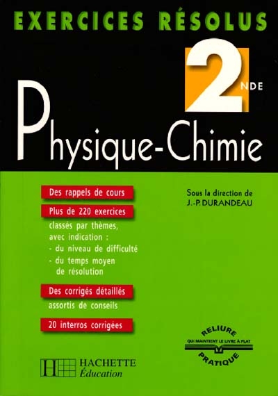 Physique chimie, 2nde
