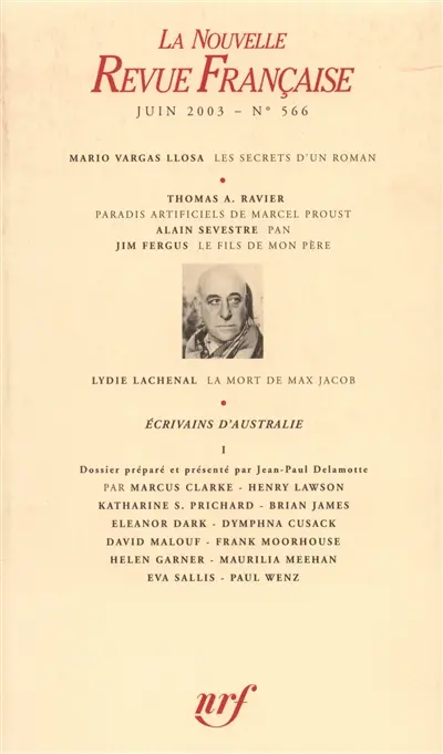 Nouvelle revue française, n° 566. Ecrivains d'Australie