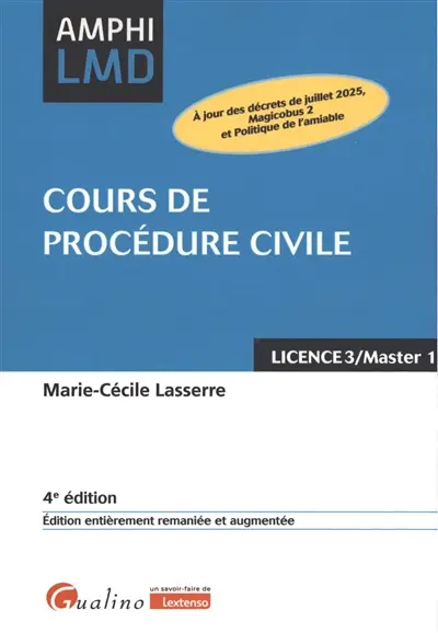 Cours de procédure civile : licence 3-master 1