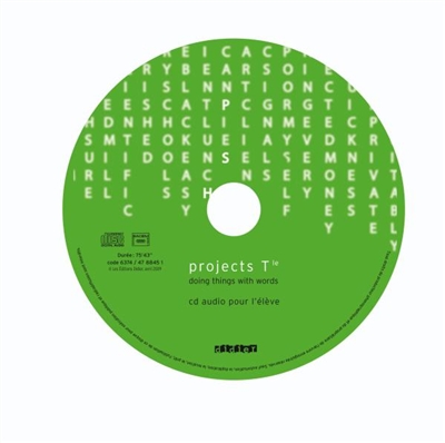 Projects Terminale : doing things with words : CD audio pour l'élève