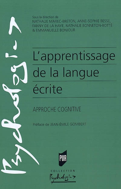 l'apprentissage de la langue écrite : approche cognitive