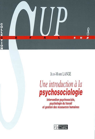 Une introduction à la psychosociologie : intervention psychosociale, psychologie du travail et gestion des ressources humaines