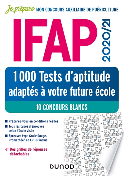 IFAP 2020-21 : 1.000 tests d'aptitude adaptés à votre future école : 10 concours blancs