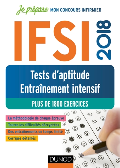 IFSI 2018 : tests d'aptitude, entraînement intensif : plus de 1.800 exercices