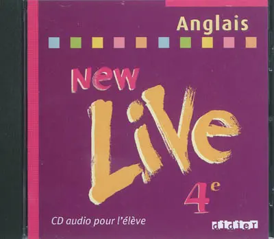 New live, anglais 4e : CD audio pour l'élève
