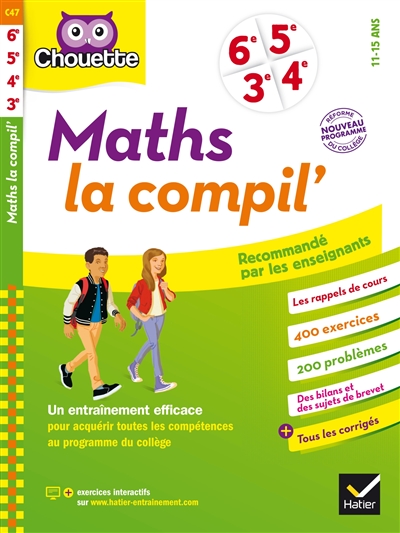 Maths La Compil 6e 5e 4e 3e 11 15 Ans Nouveaux Programmes Reforme Du College Gerard Bonnefond Librairie Mollat Bordeaux