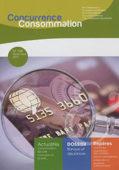 Concurrence & consommation, n° 169. Banque et assurances