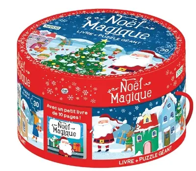 Noël magique : livre + puzzle géant