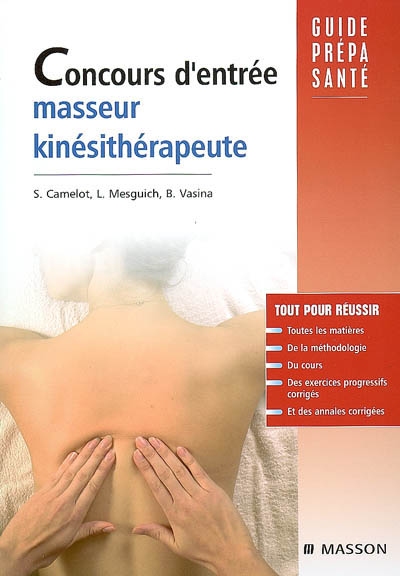 Concours d'entrée masseur-kinésithérapeute