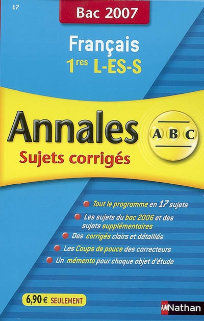 Français 1res L, ES, S :...