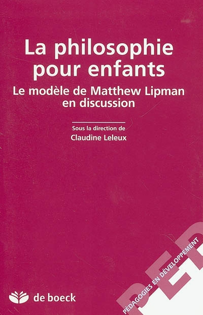 La philosophie pour enfants : le modèle de Matthew Lipman en discussion