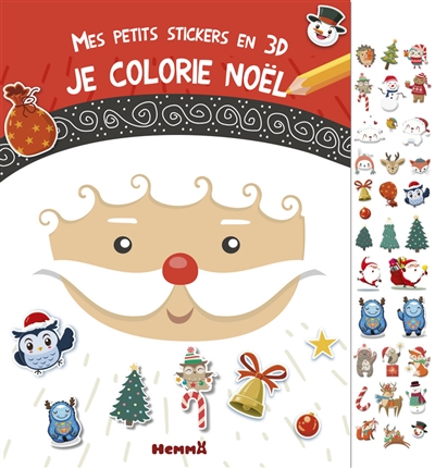 Je colorie Noël : mes petits stickers en 3D
