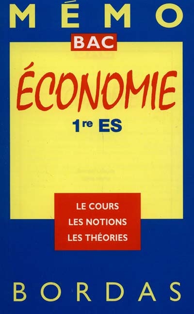 Economie, 1re ES