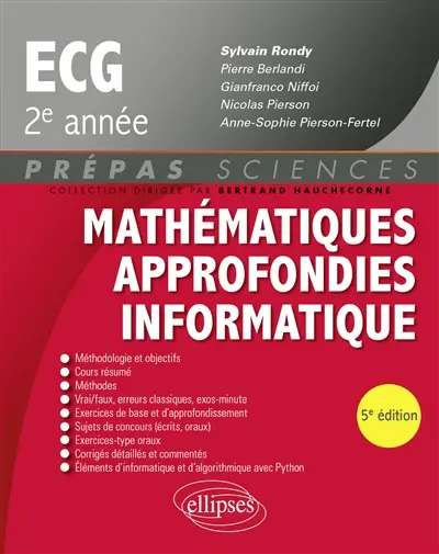 Mathématiques approfondies informatique ECG 2e année