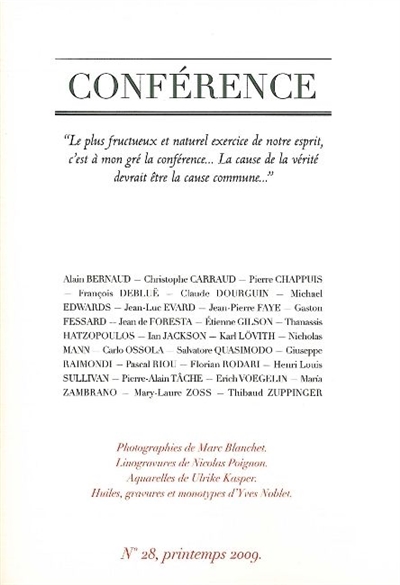 Conférence, n° 28