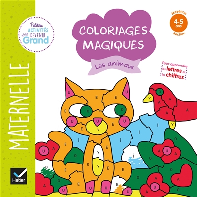 Les animaux : coloriages magiques maternelle moyenne section, 4-5 ans