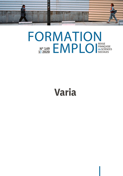 Formation emploi, n° 149. Varia