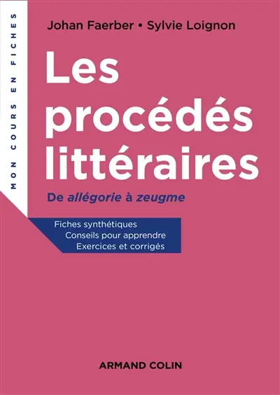 Les procédés littéraires : de allégorie à zeugme