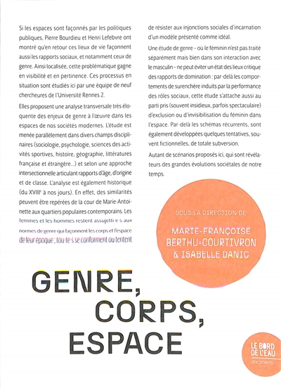 Genre, corps, espace : séminaire Genre de l'université de Rennes 2