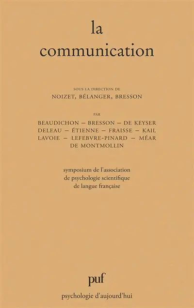La Communication : symposium