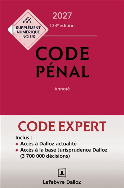 Code pénal annoté, Code de...