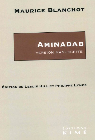 Aminadab : version manuscrite