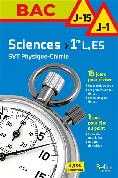 Sciences, SVT, physique chimie 1re L, ES