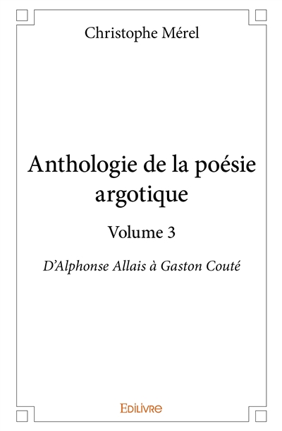 Anthologie de la poésie...