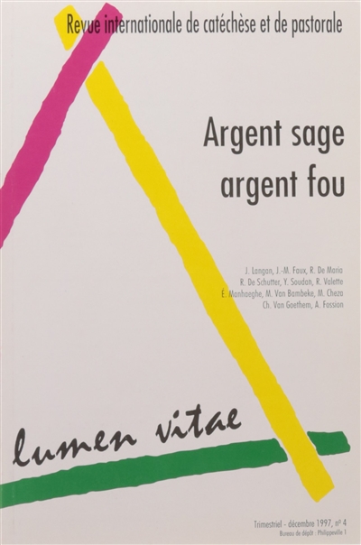 Lumen vitae, n° 4 (1997)....