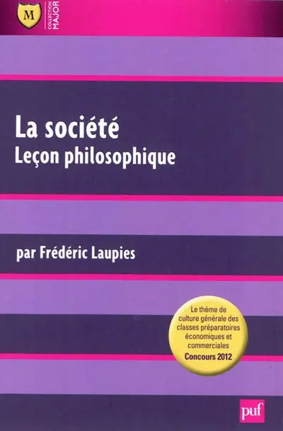 La société : leçon philosophique : concours 2012