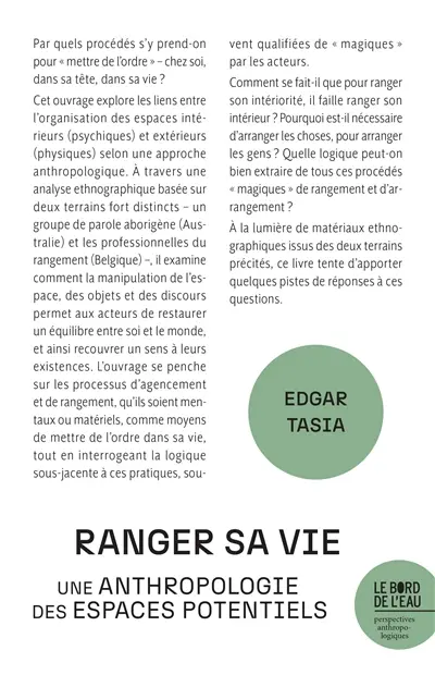 Ranger sa vie : une anthropologie des espaces potentiels